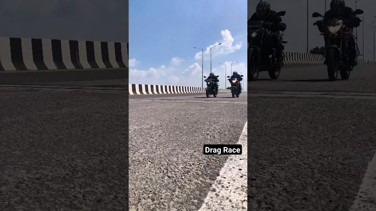 2023 Bajaj Pulsar NS160 vs Pulsar P150 Drag Race #shortsfeed #short #viralvideo #bikes