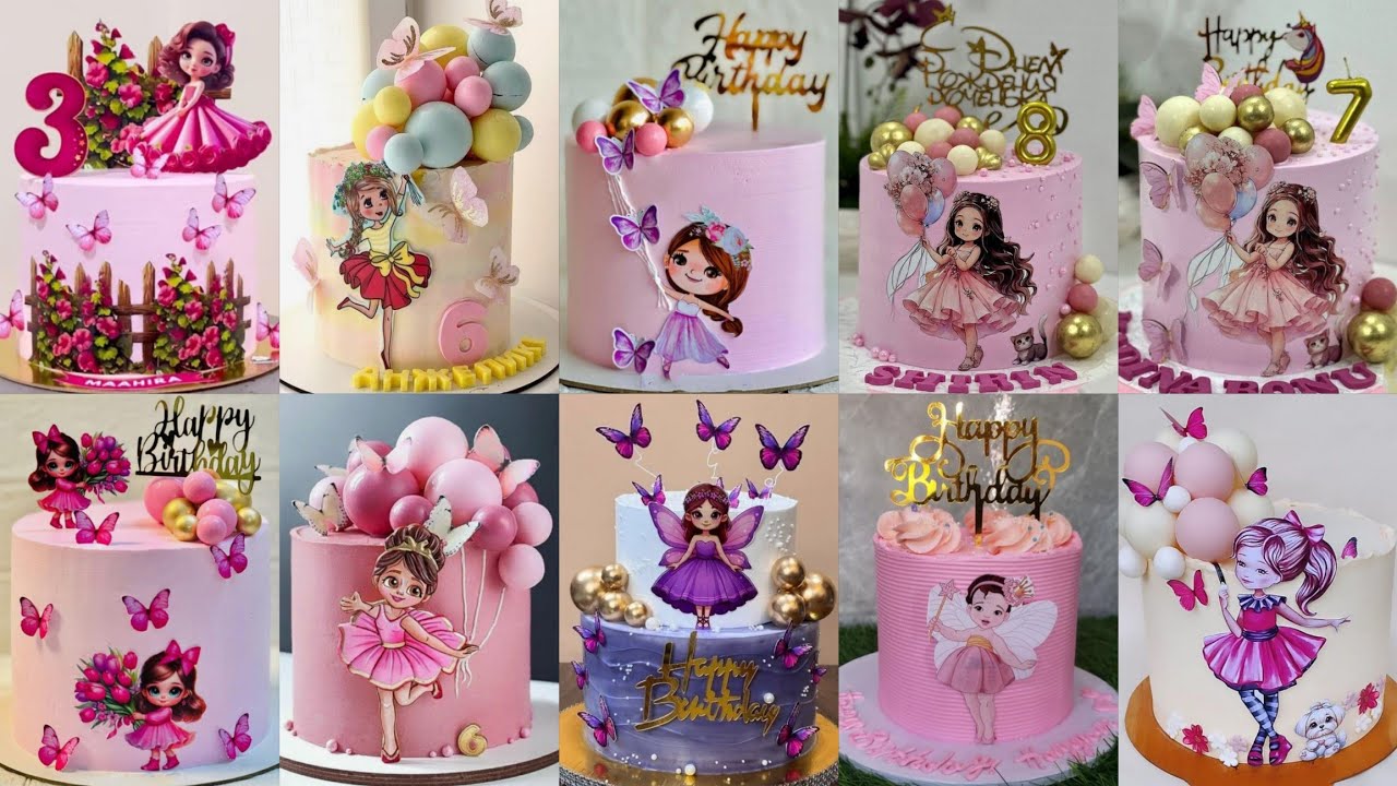 💃Cakes/Baby Girl/Cake Design For Birthday Girl/Birthday Cake Design/Baby Cake/Baby Girl Cake Design