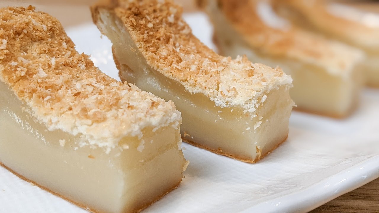 GÂTEAU DE RIZ À LA NOIX DE COCO (STYLE MOCHI) - CHINESE COCONUT STICKY RICE CAKE- HOP DANS LE WOK