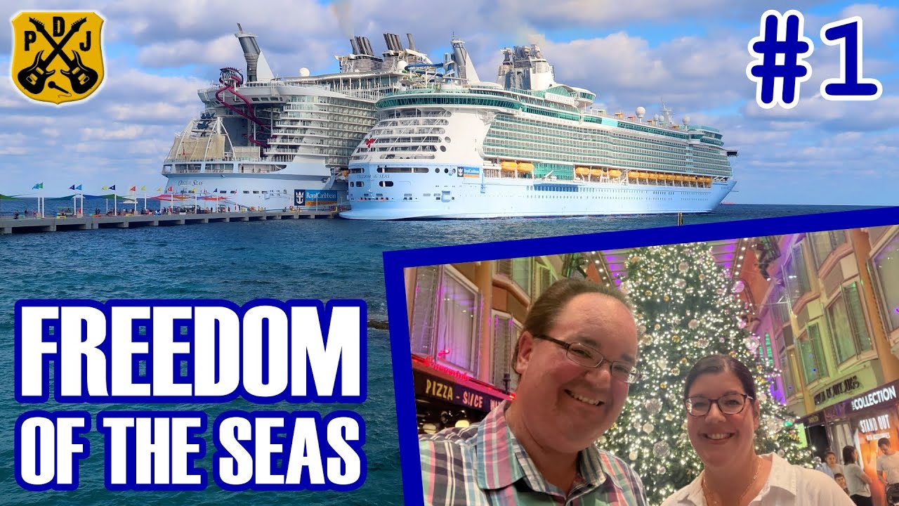 Freedom Of The Seas Pt.1 - Embarkation, Balcony Tour, Sailaway Party, FreedomIce.com Skating Show