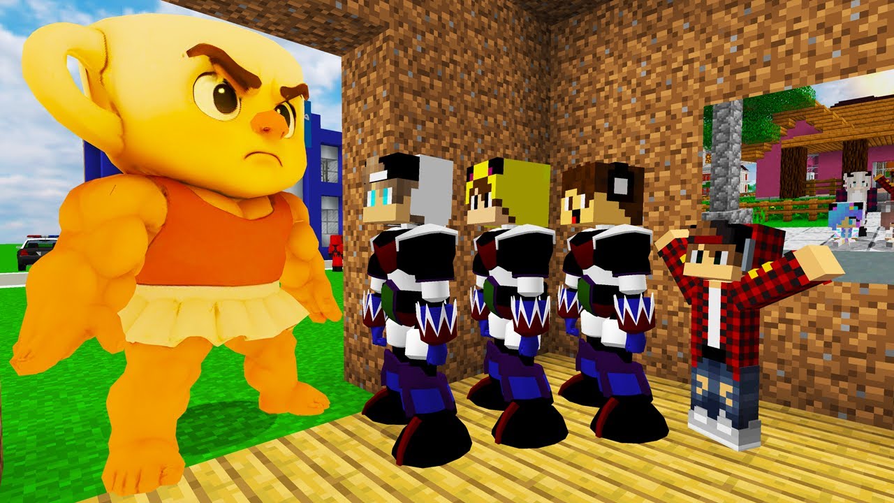 ماين كرافت لكن جيجي وعبوسي وكعبول تحولوا ابطال خارقين وينقذون المدينة 😨😱 