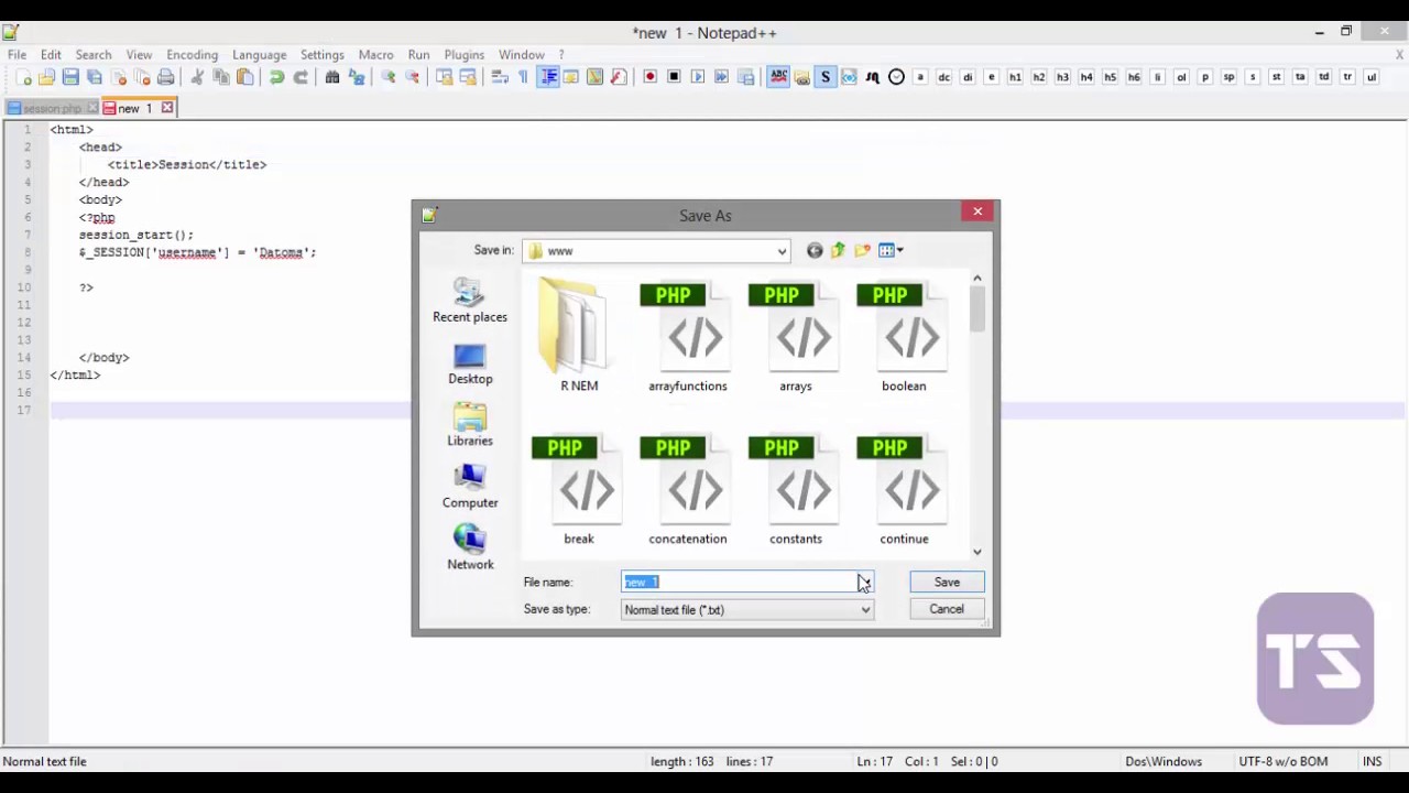 Session Variables - Lecture 63 (PHP Tutorial)