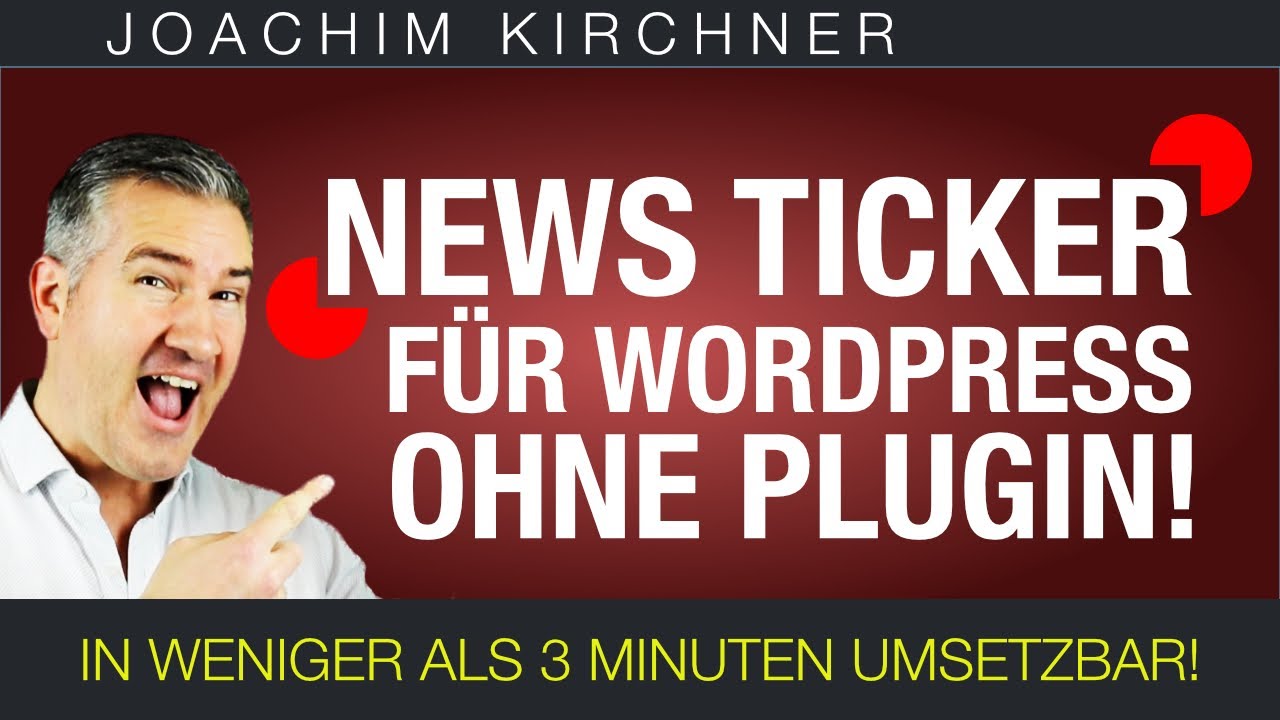 Eine Laufschrift oder News Ticker in WordPress einbinden ohne Plugin
