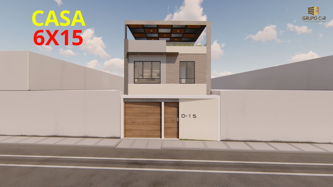 CASA DE 6x15 / ALAMOS DEL SOL 90m2 / House design 6x15