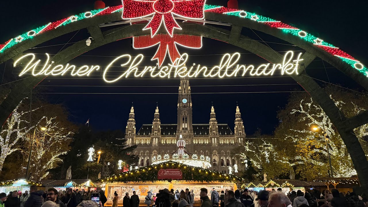 Magandang Puntahan Sa Vienna Kapag Sasapit na ang Pasko |Rathaus Christmas Market 4K 🇦🇹
