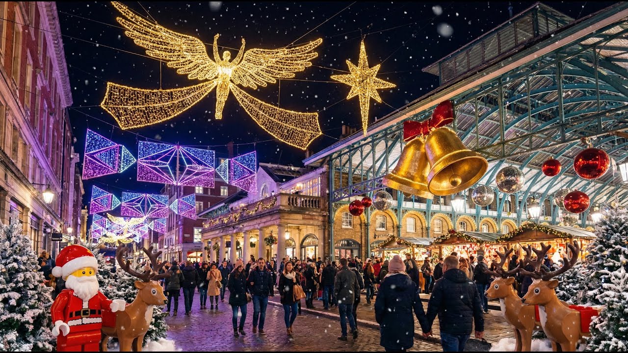 London Christmas Magic 2025: A Silent Walkthrough | Soho, Covent Garden & Leicester Square [4K]