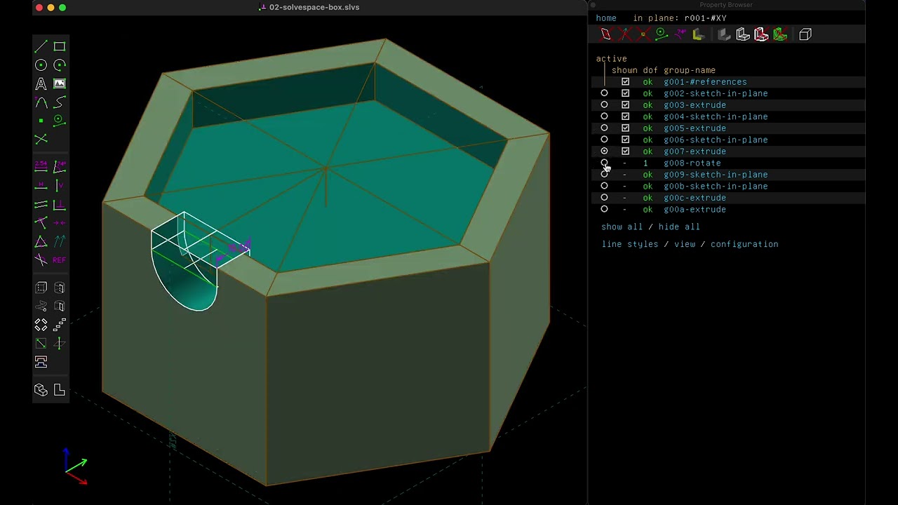 SolveSpace CAD project