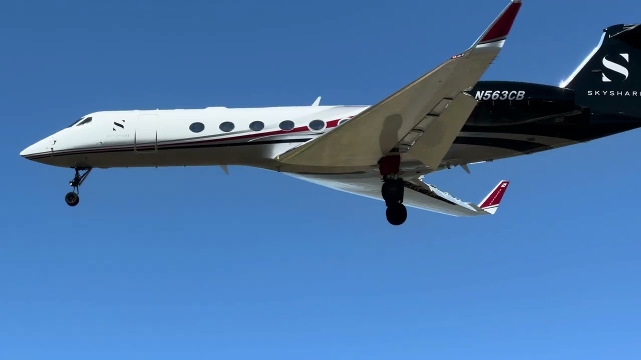 CB Aviation Gulfstream V N563CB Arriving at Provo (PVU)