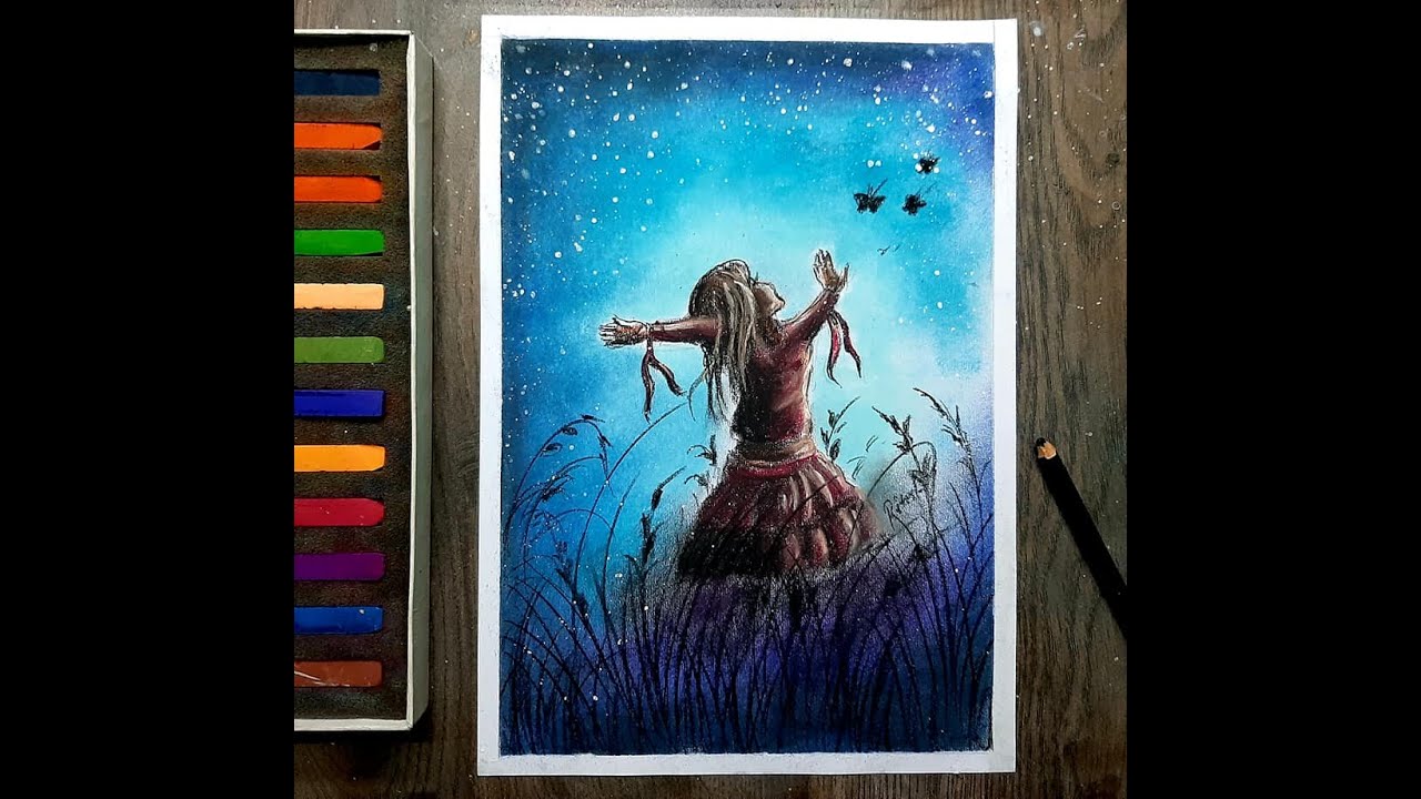 Easy and Beautiful Soft Pastel Drawing For Beginners | Beautiful Scenery Drawing Step By Step