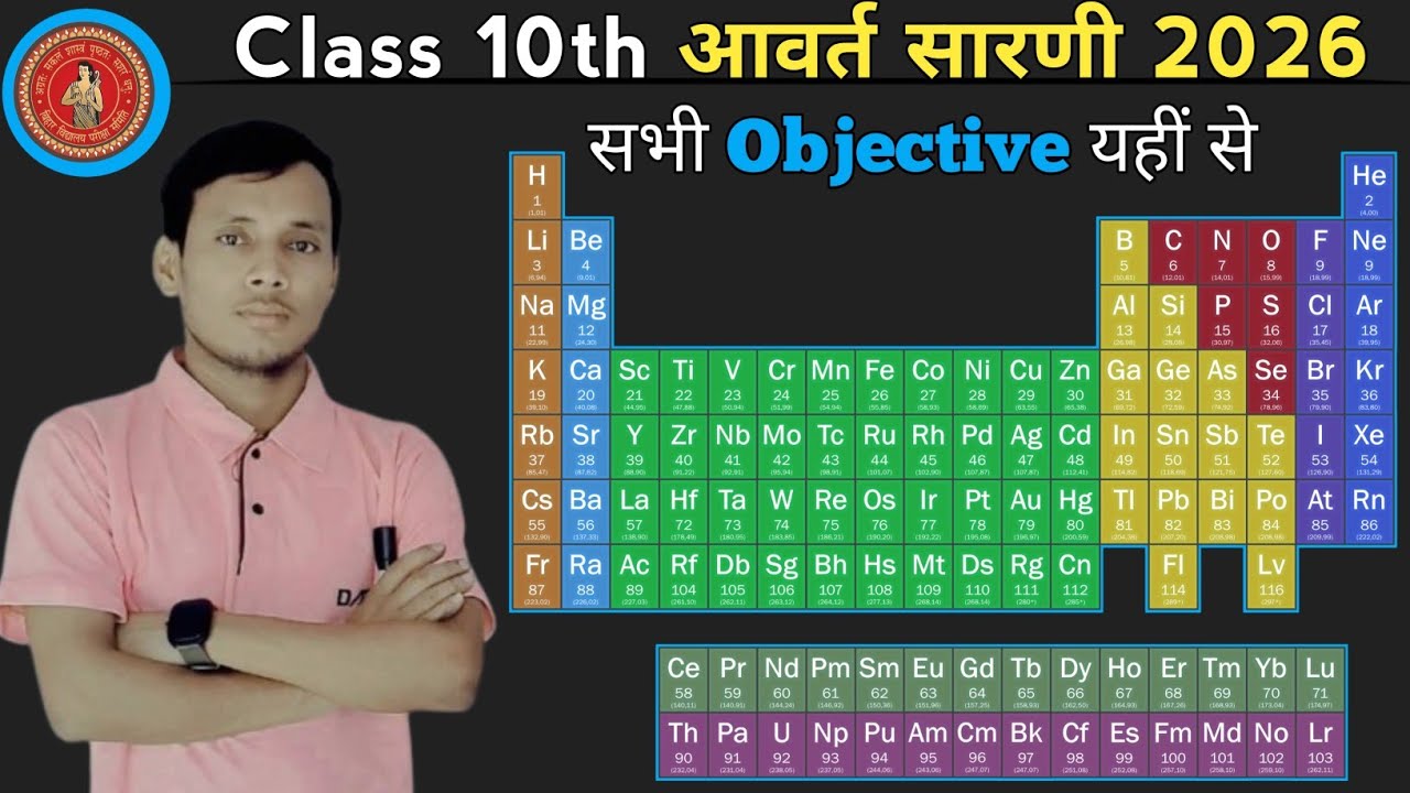 Class 10th periodic table || Bihar board objective ||