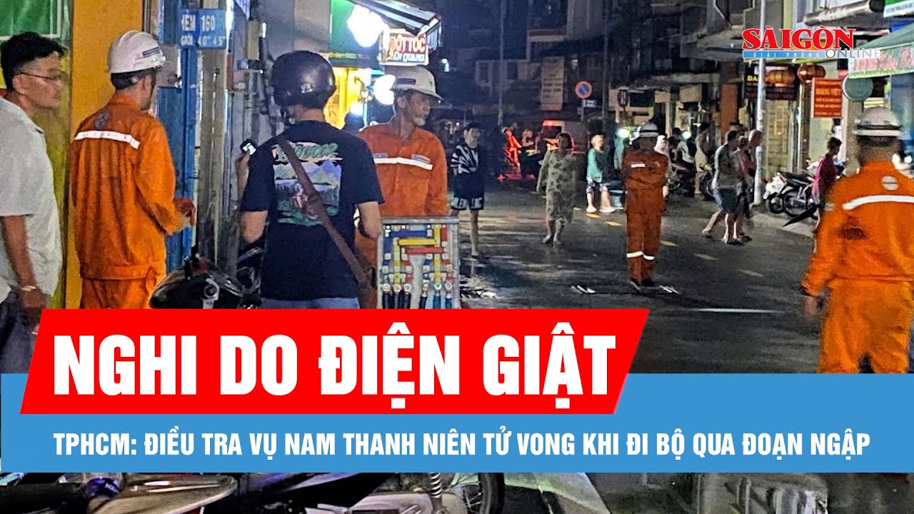 TPHCM: Điều tra vụ nam thanh niên tử vong nghi do điện giật khi đi qua đường ngập nước
