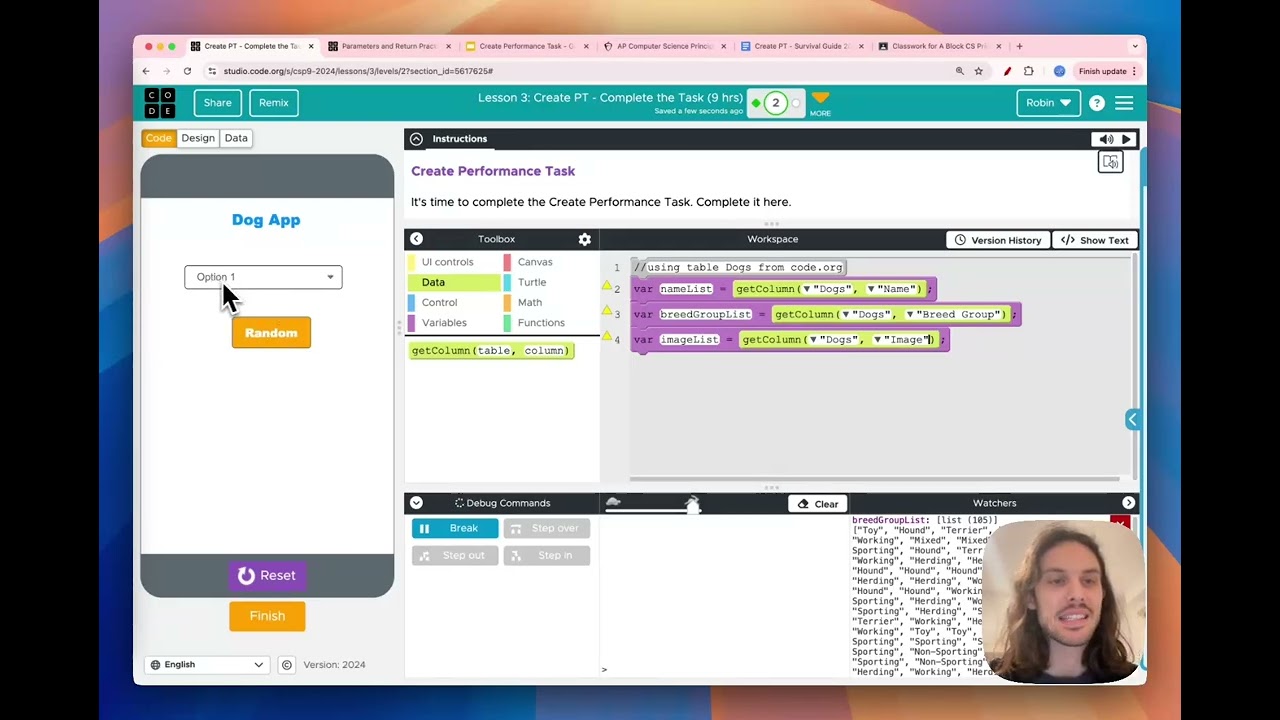 AP CSP - Create Performance Task - How To - Create Your Own App (2/3)