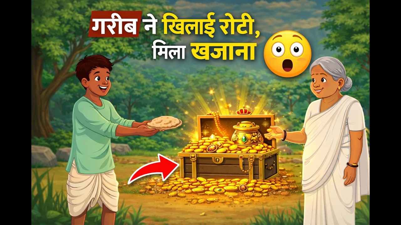 गरीब ने खिलाई रोटी… मिला खजाना! 😱 | दिल छू लेने वाली कहानी hindi moral story