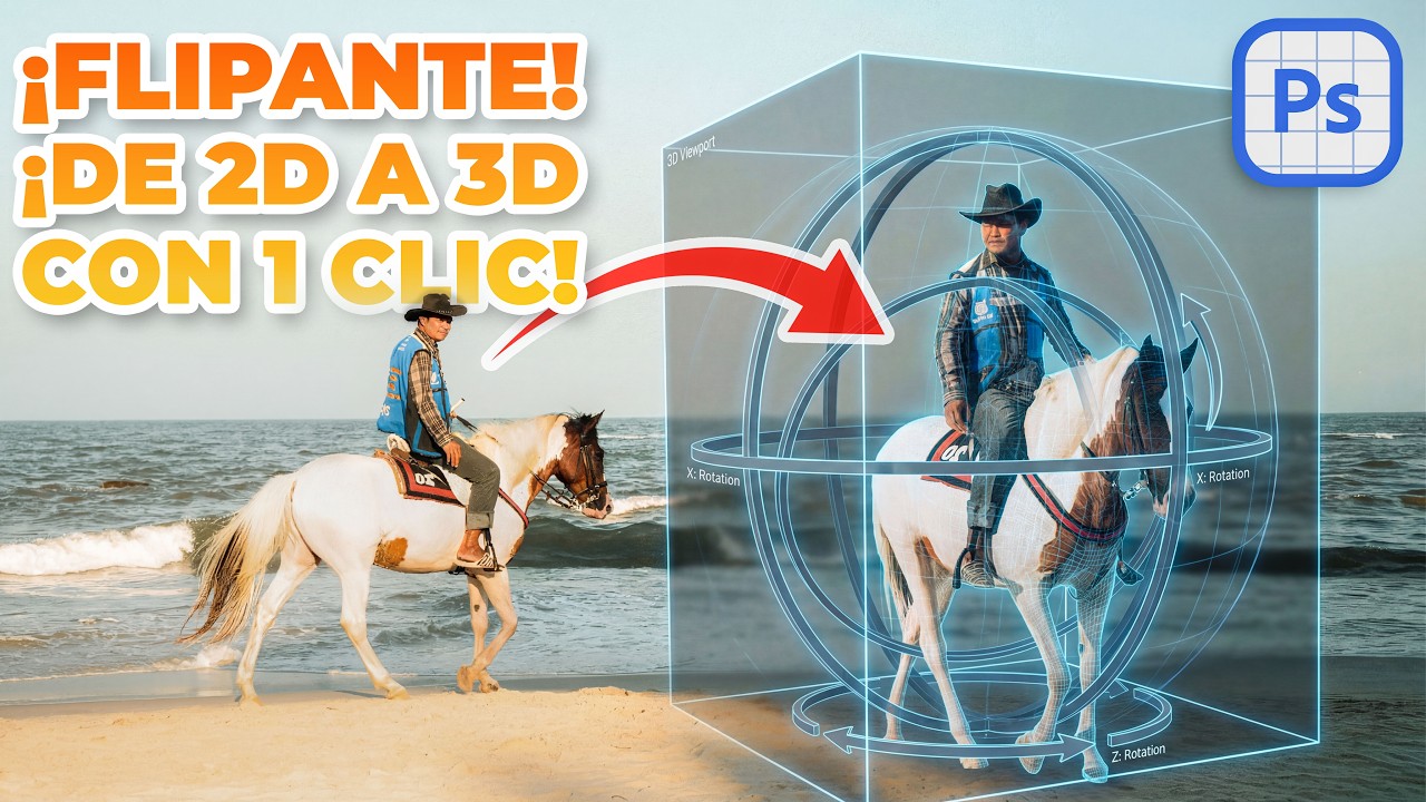 ¡De 2D a 3D en 1 clic! La nueva MAGIA de Photoshop