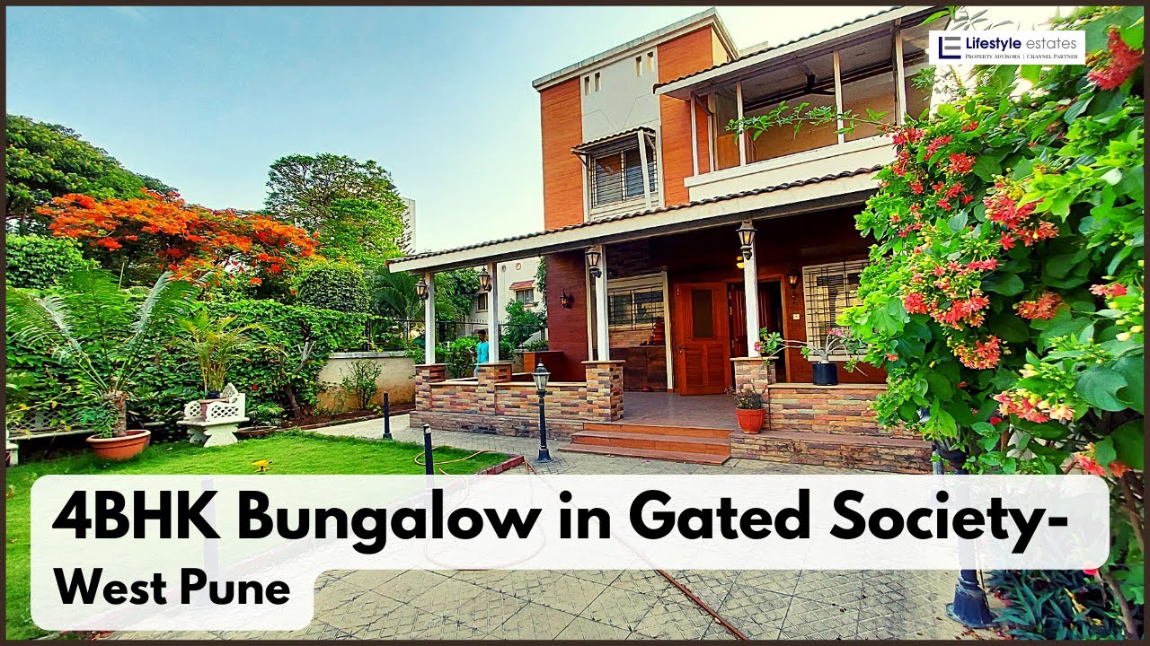 Exclusive 4BHK Bungalow in a Gated Society with all Amenities: West Pune |  Near Park Street
