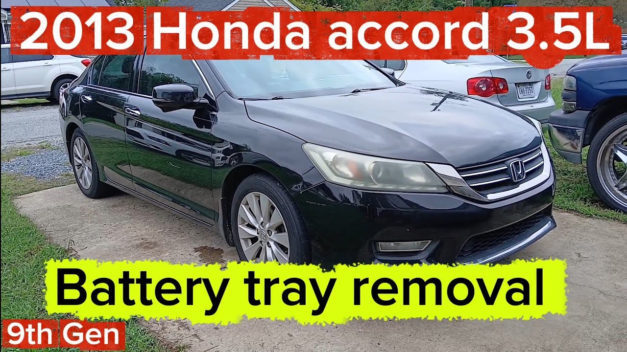 2013-2017(9th generation) Honda accord 3.5L Battery tray REMOVAL 