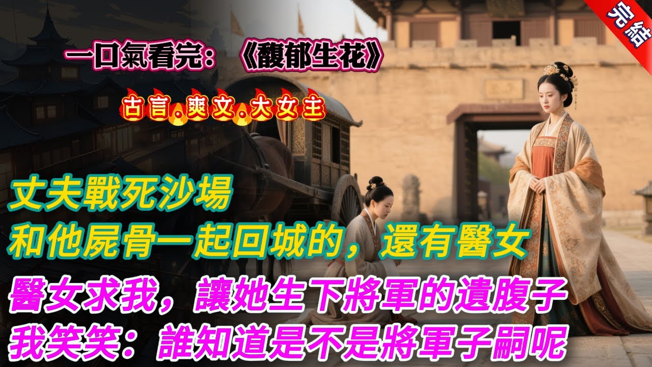 【古言.完結】《馥郁生花》，丈夫戰死沙場，被送回京城的除了屍骨，還有懷着他骨肉的醫女。醫女哭個不停，跪着到我面前，說別無所求，只要爲他生下遺腹子。我掰開她的手笑笑：「誰知道是不是將軍的子嗣呢？」