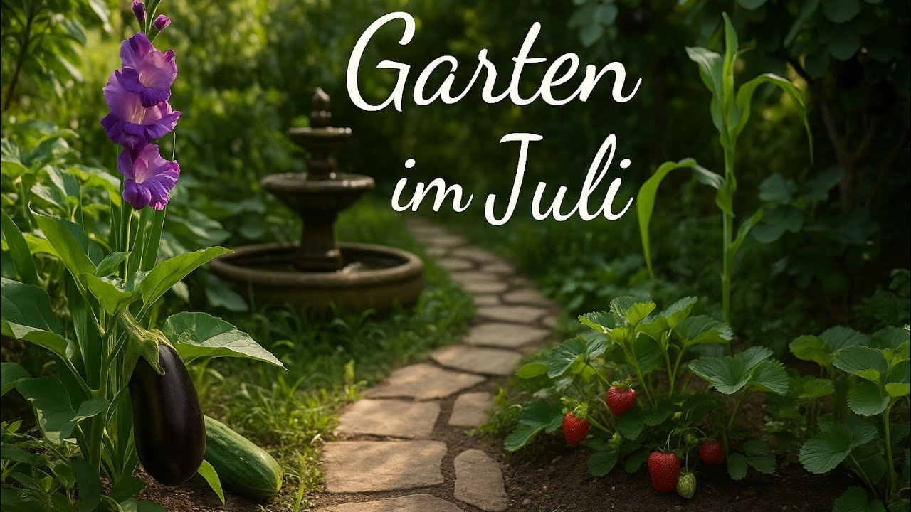 Sommer im Garten 🌿 Blumen, Obst & Ernte | Ruhiger Gartenspaziergang