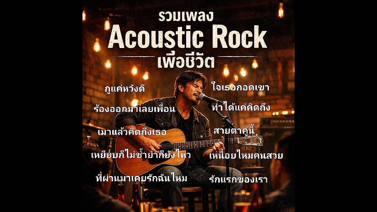 รวมเพลง Acoustic Rock เพื่อชีวิต | ฟังยาว ๆ เหงา ซึ้ง ดื่มเบา ๆ | เพลงเพราะฟังสบาย