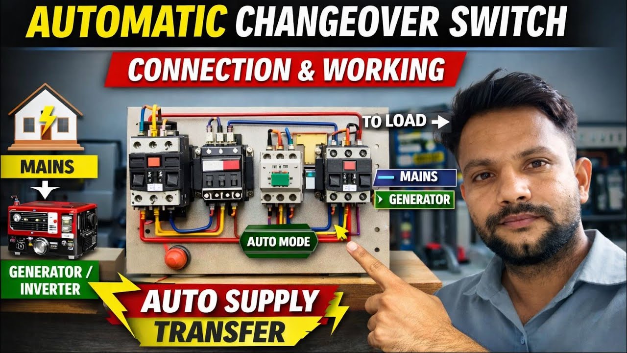Automatic Changeover Switch Connection| How to make Automatic Changeover Switch|#Electrical Empire 