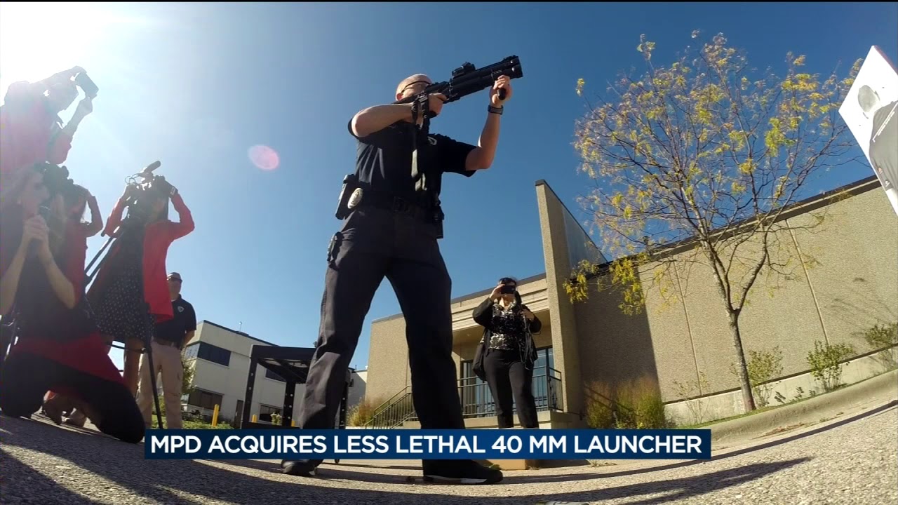 Police use less lethal 40 mm launcher to save man’s life