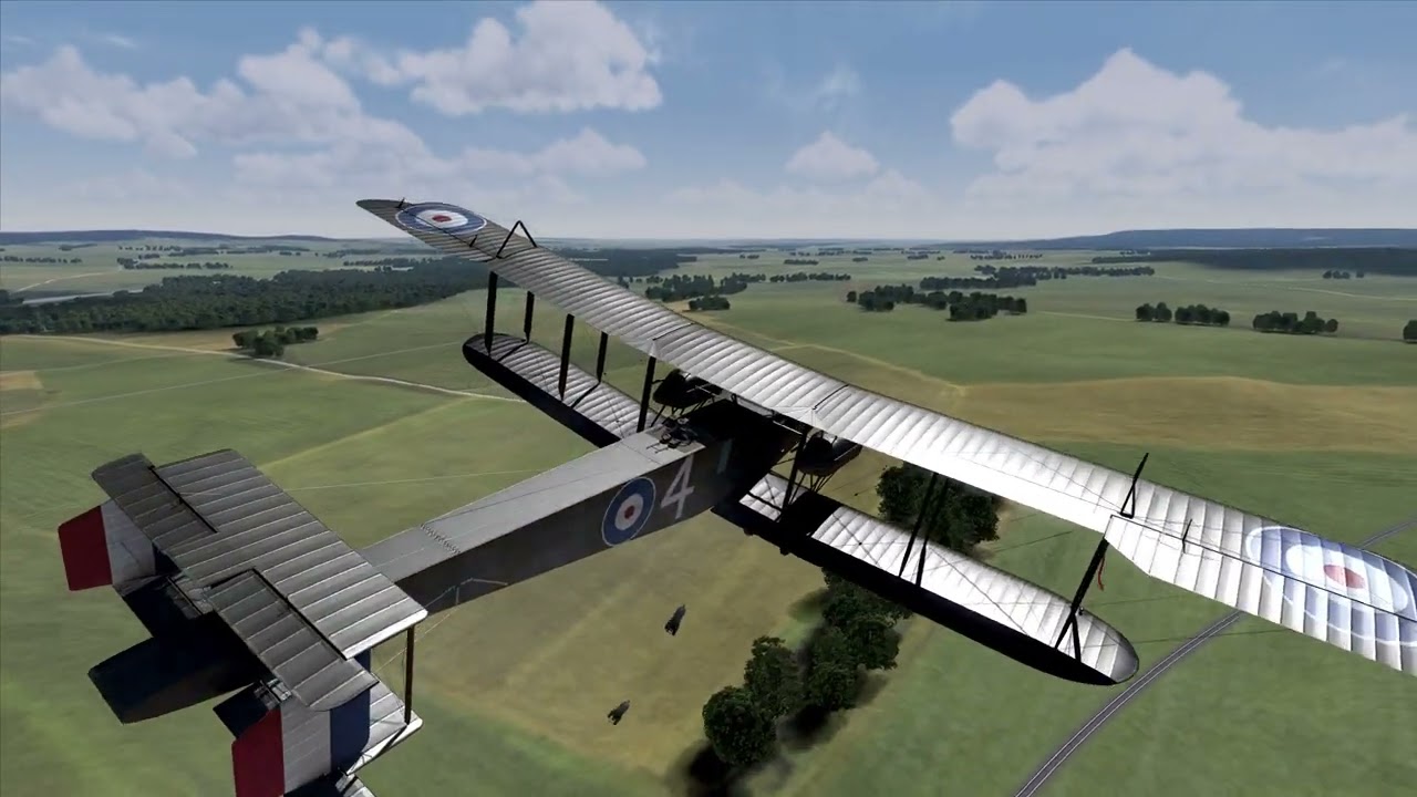 Low Bombing in a Handley-Page Bomber