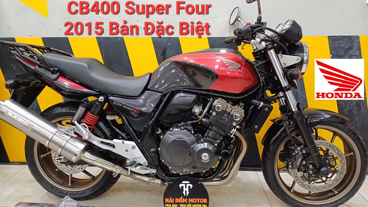 Lên Sàn Em Honda CB400 Super Four ABS 2015 Xám Đỏ Bản Đặc Biệt Đẹp Keng HQCN Odo 9k Ae-Lh 0703086286