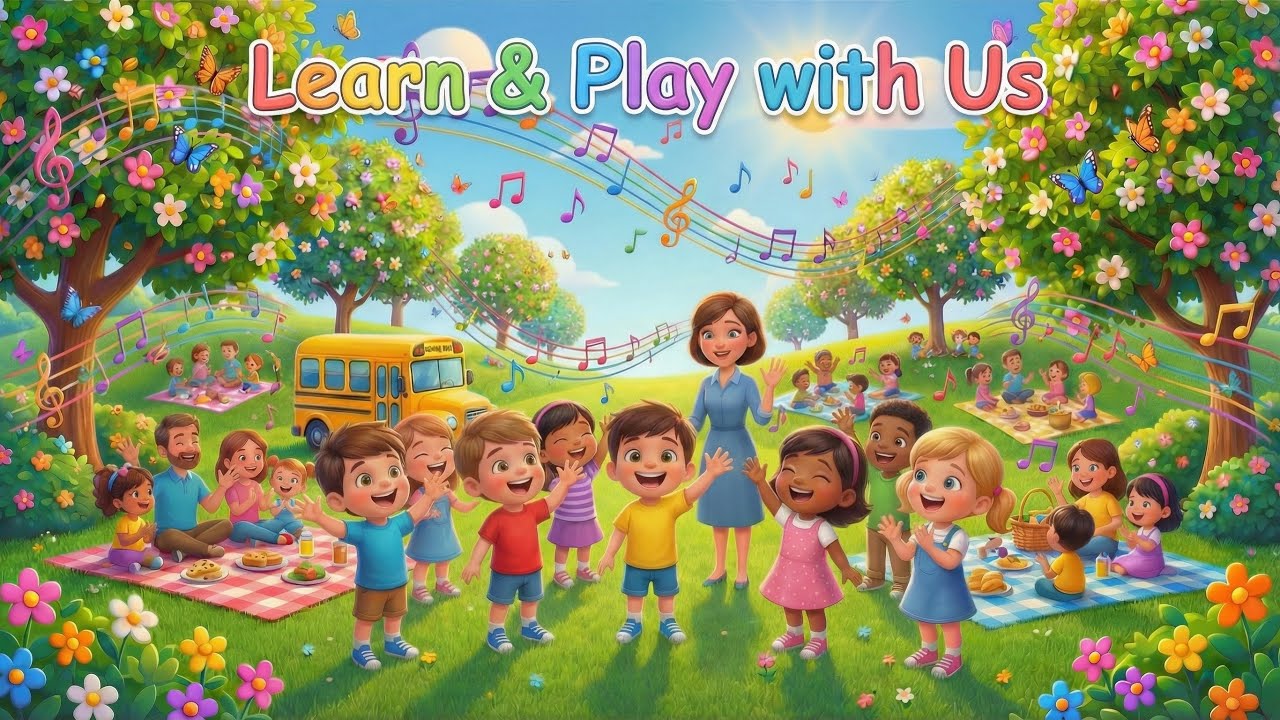 Fun Picnic Learning Song 🧺🎶 | Kids Animated Video🌈🌈🌈
