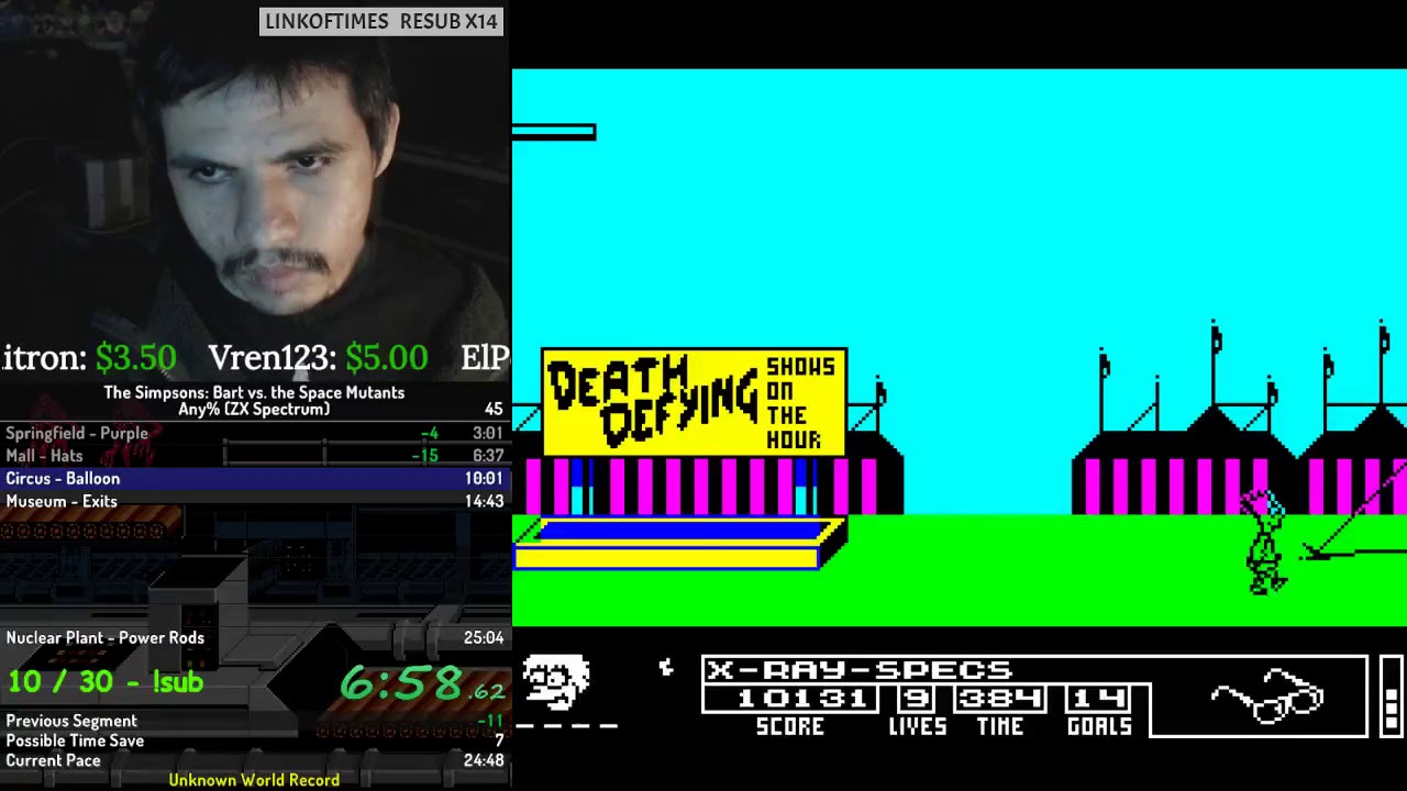The Simpsons: Bart vs The Space Mutants (ZX Spectrum) Speedrun - 22:50 - Personal Best