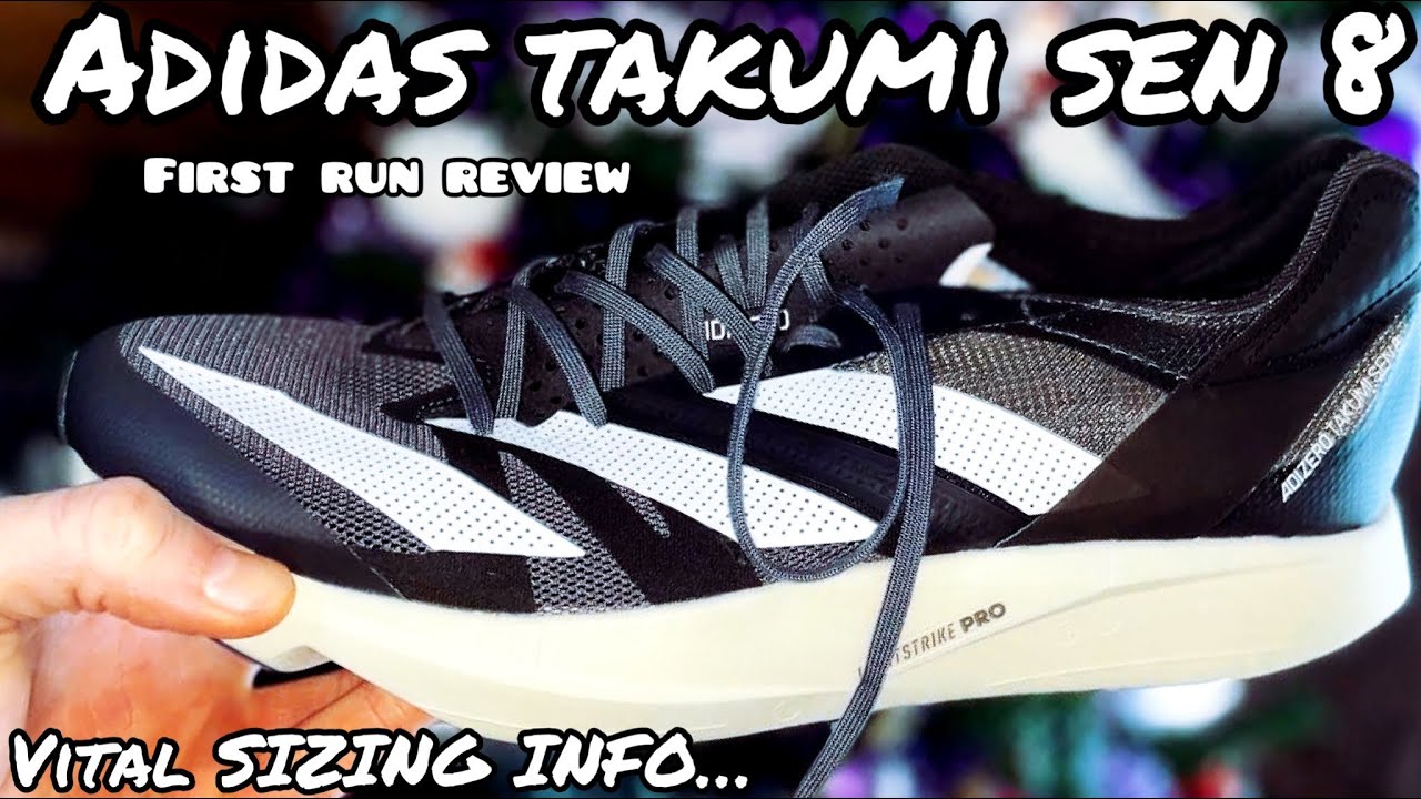 ADIDAS TAKUMI SEN 8 - first run review | best racing shoe for a 5k? VITAL SIZING INFO