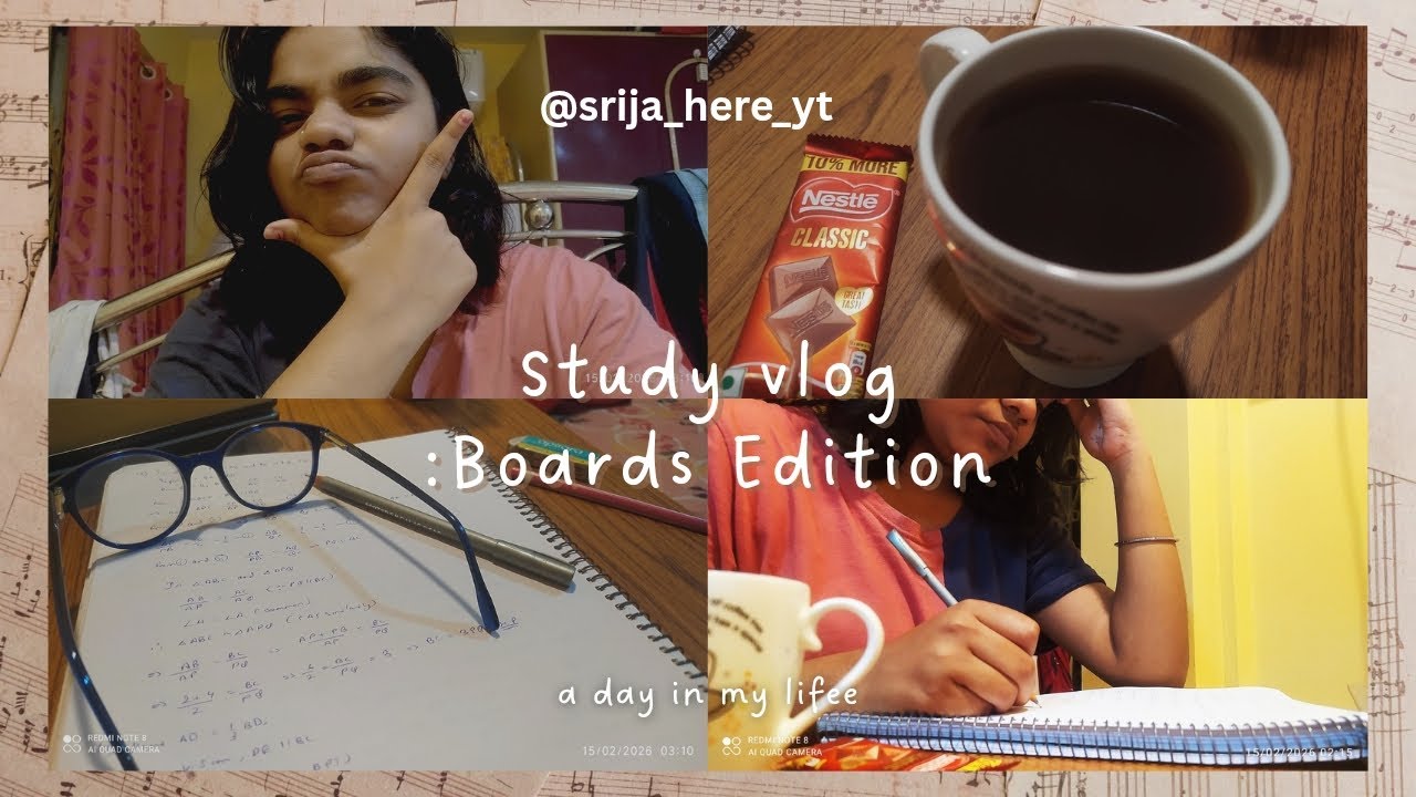 Study vlog: Boards Edition ep.2 |Late Night Study |Srija Here |