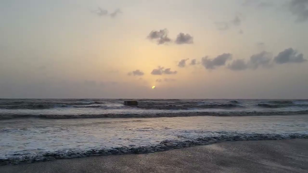 Relaxing Wave Sounds Sunset 🌅 | Suvali Beach Surat