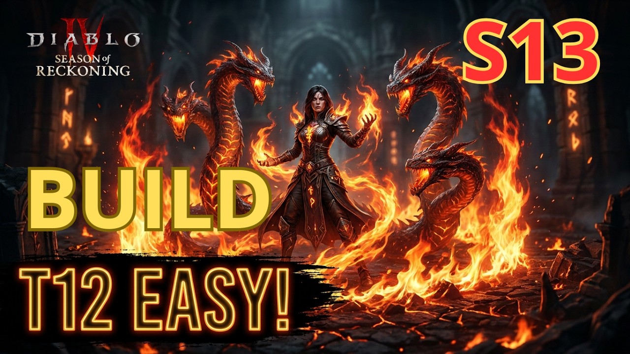 Hydra DOT Sorceress Build &mdash; D4 S13 easy T9 farming, ready for Torment 12!