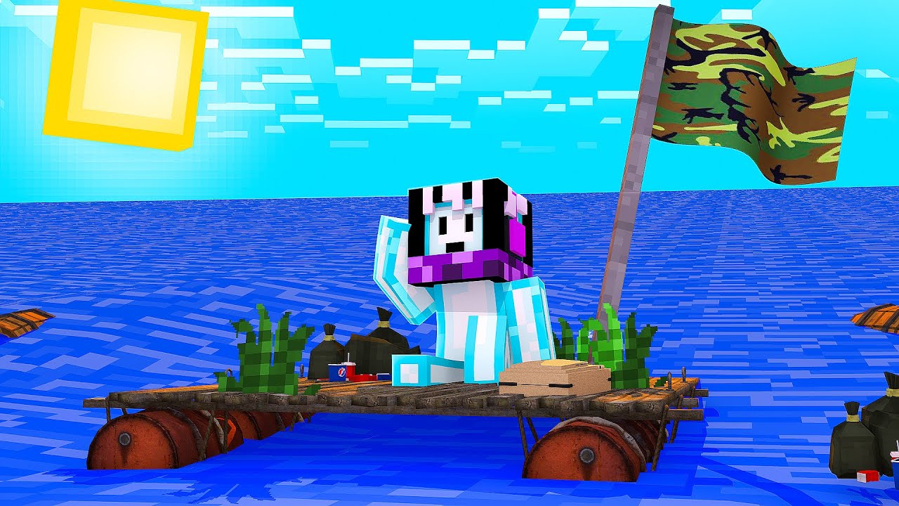 Aku TERDAMPAR di ATAS PERAHU! (Minecraft Raft Survival #1)