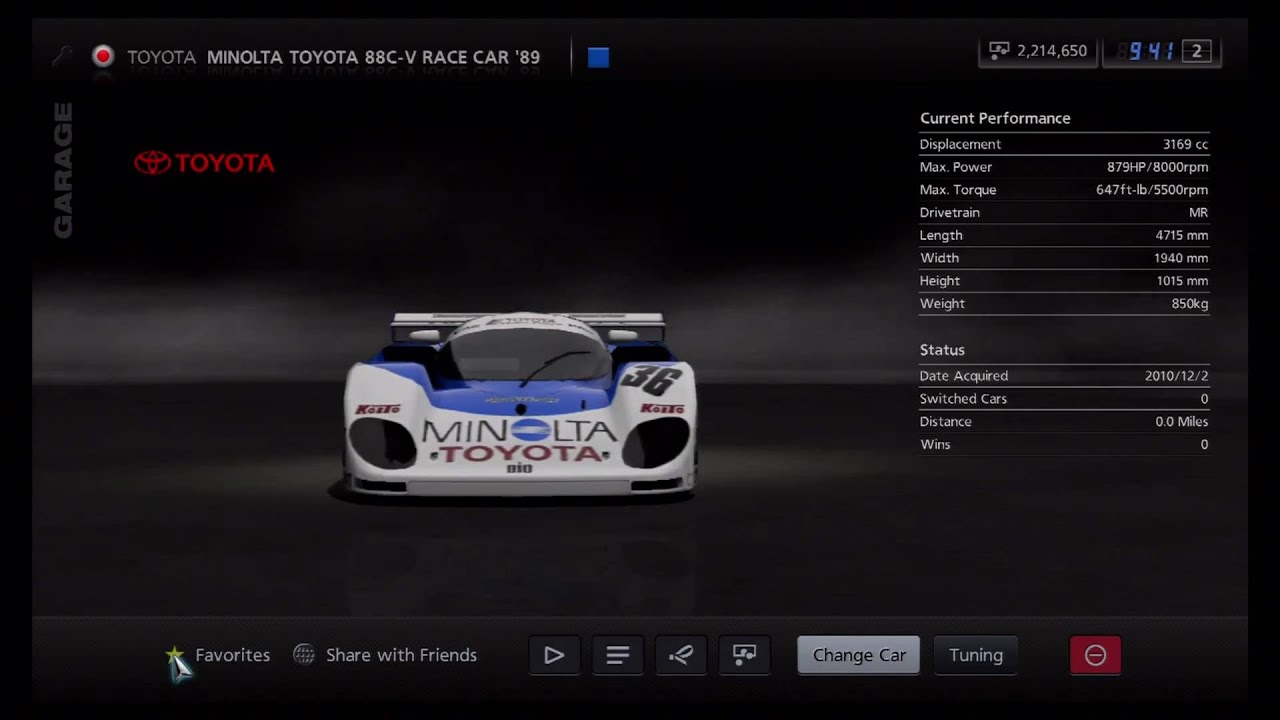 Gran Turismo 5 - Toyota Minolta Race Car