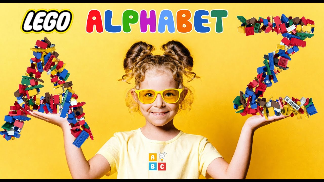 Веселый алфавит из кубиков LEGO | Изучаем буквы ABC и учимся писать