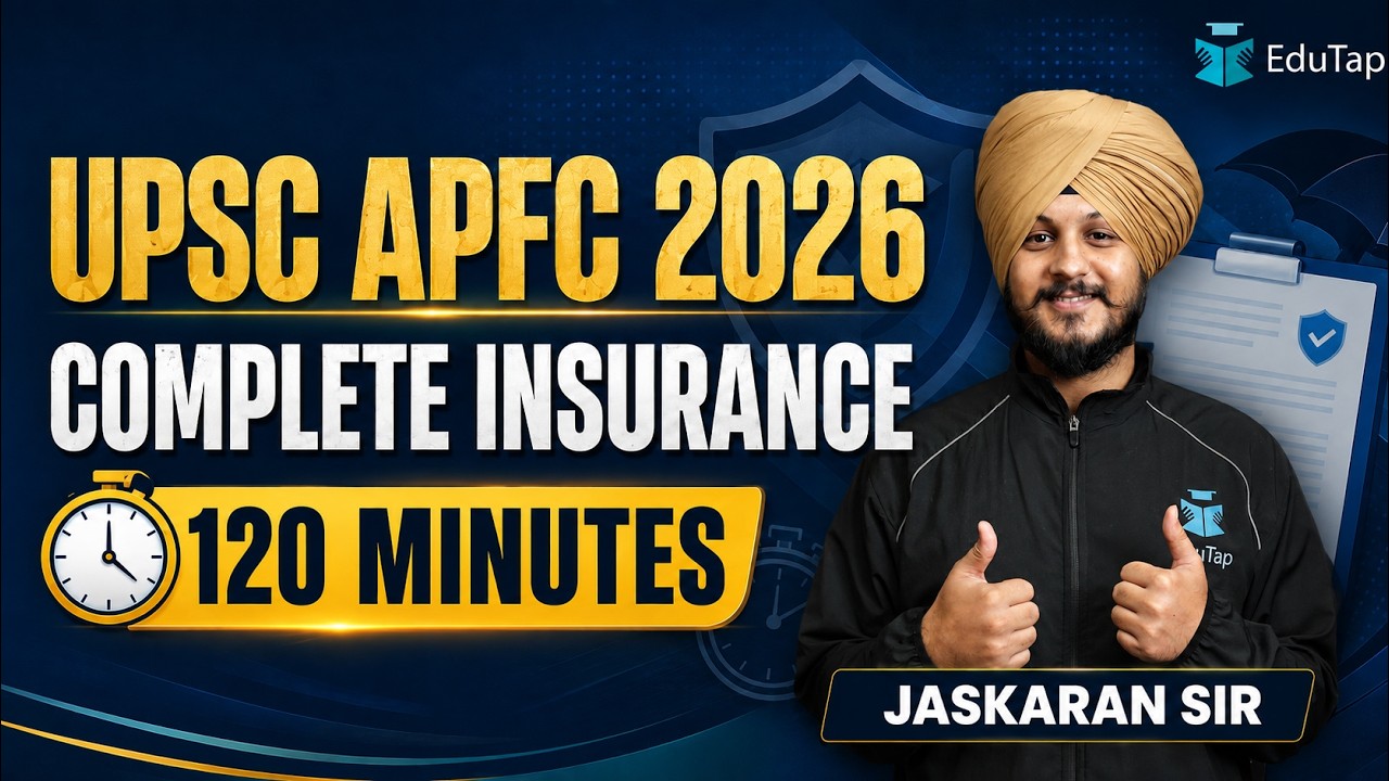 Complete Insurance for UPSC EPFO APFC 2026 in 120 Marathon | UPSC EPFO APFC Insurance Marathon 2026