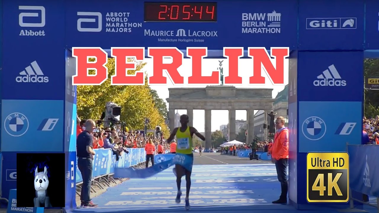 Guye Adola wins the BMW BERLIN-MARATHON 2021. Berlin Marathon 2021 live. Walking in Berlin.