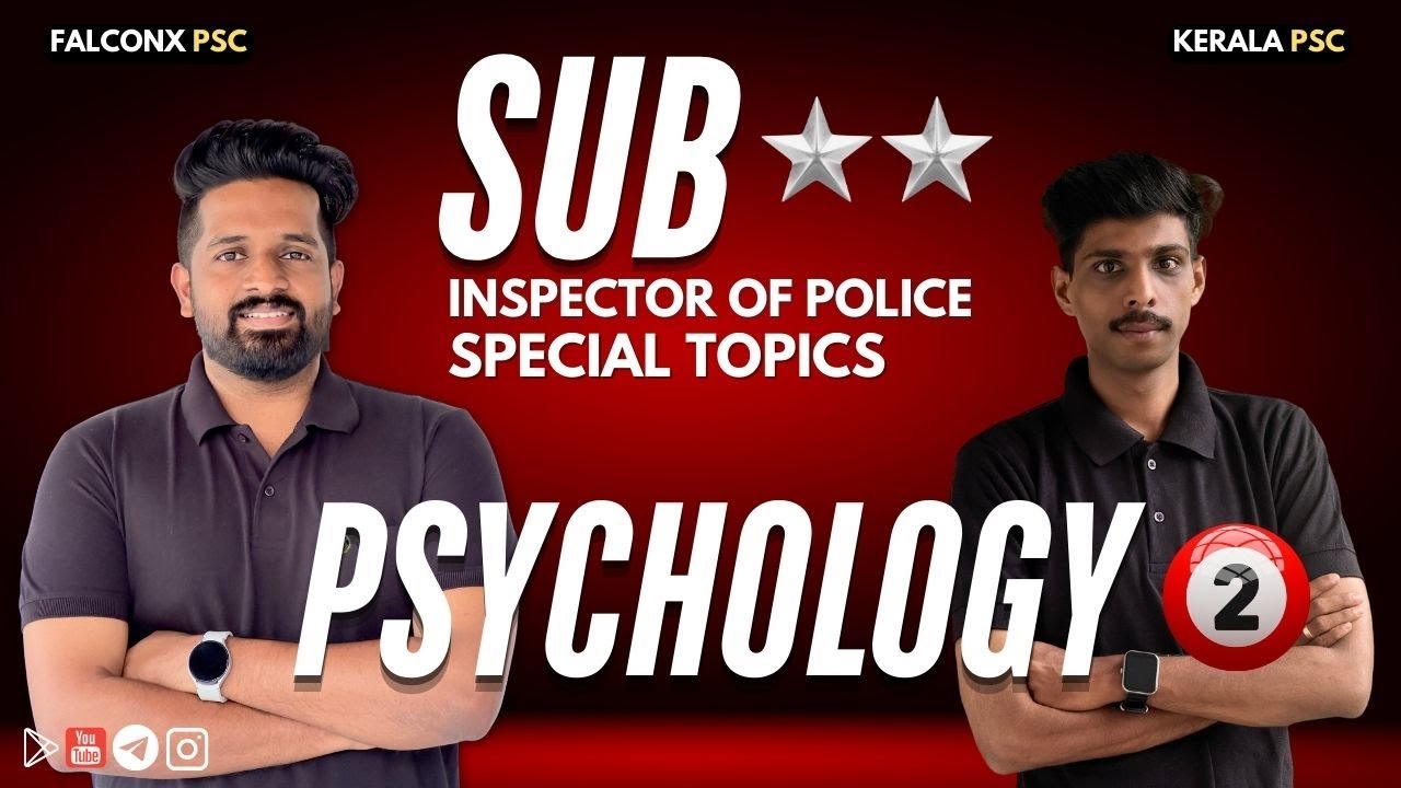 🚨 SI MAINS SPECIAL TOPIC 🚨PSYCHOLOGY 2🎯EASY MARKS |IMDIAS KHAN I | FALCONX PSC | DEGREE LEVEL MAINS