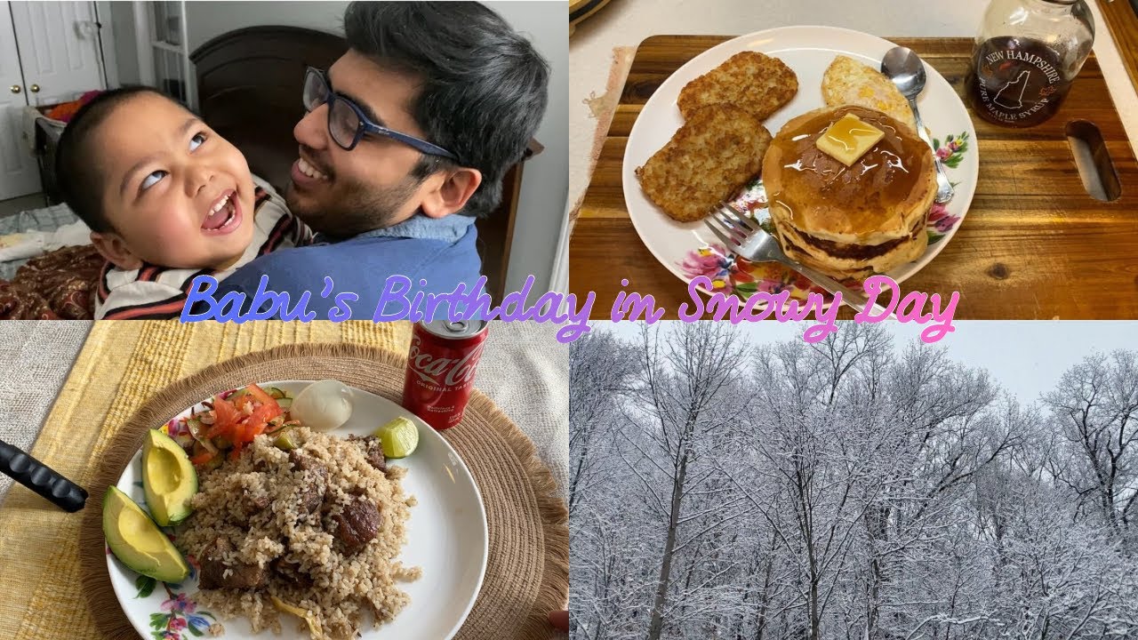 Celebrating my brother’s birthday 🎂 in cold and frosty snow day ❄️🧣BD Vlogger In USA