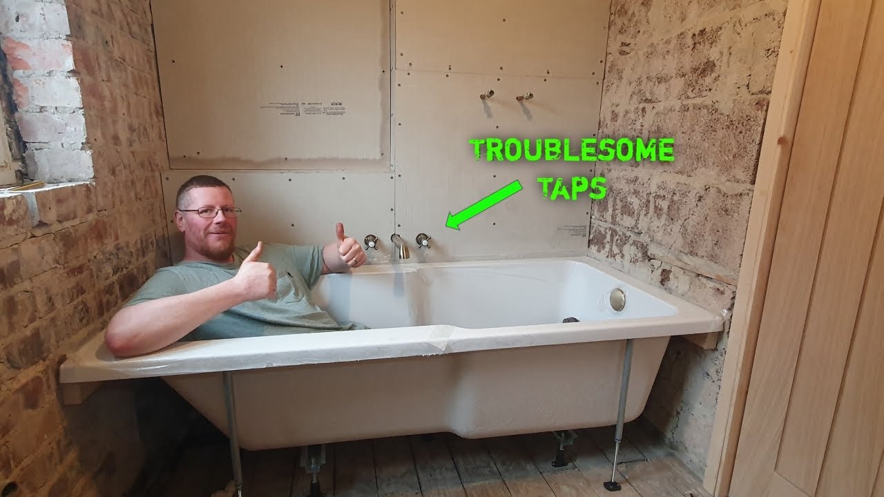 Bathroom Renovation Part 4. Fitting The Bathtub And All The Plumbing Work