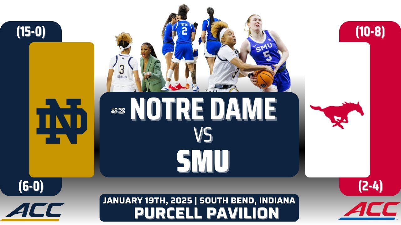No. 3 Notre Dame vs SMU | ACC | 1.19.25
