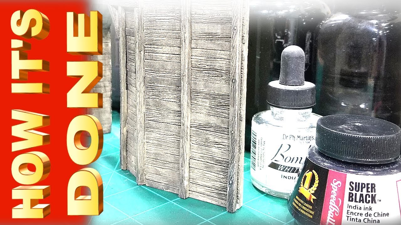 Weathering With India Ink To Bring Out The Details
