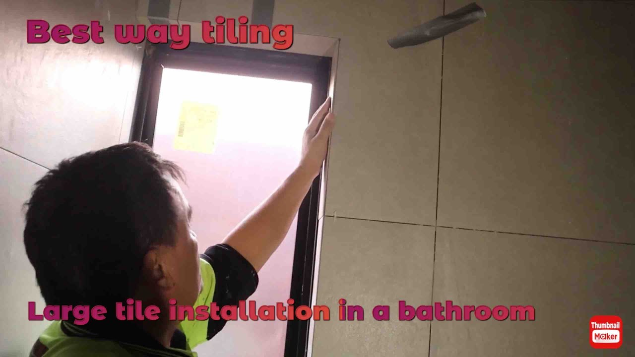 600x600 wall tiling in bathroom part 1