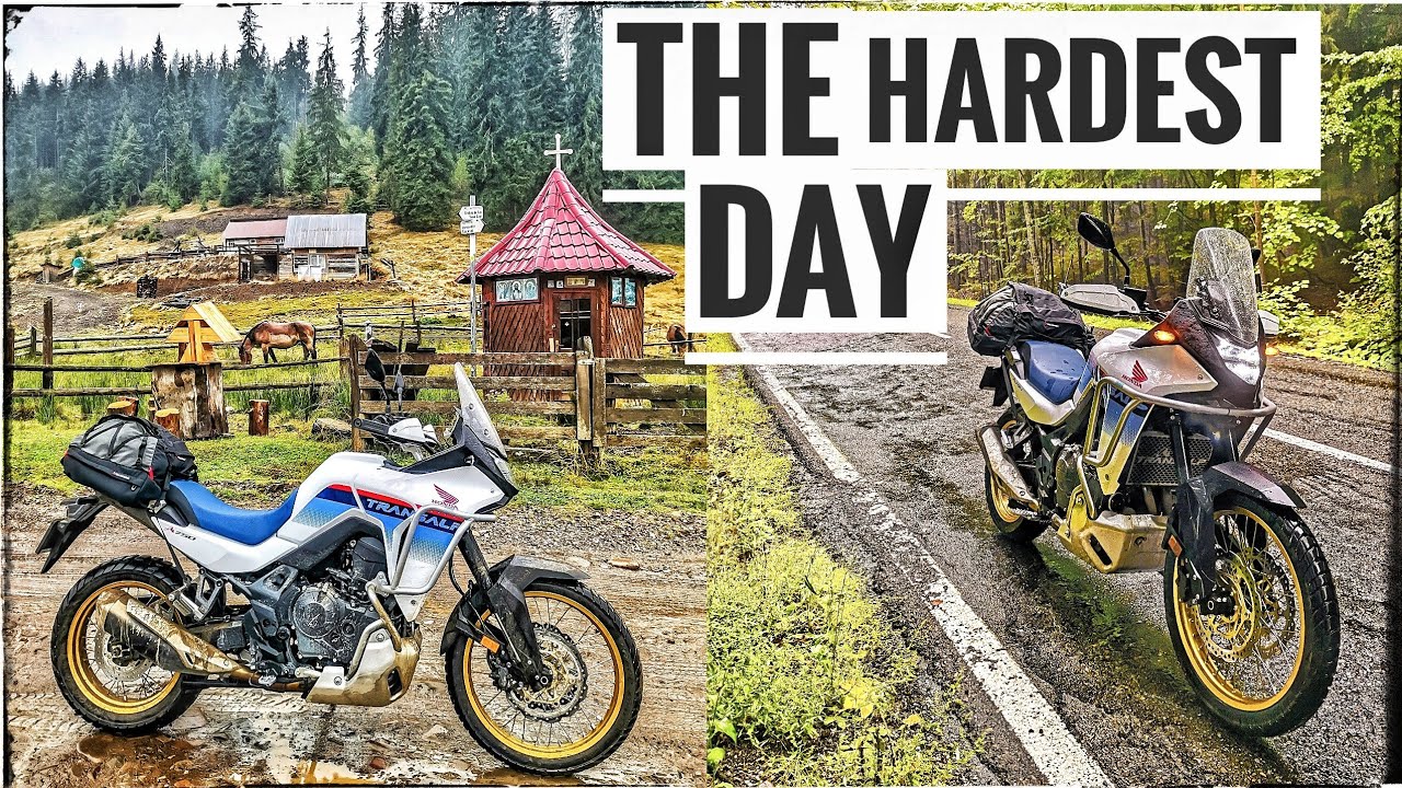 Travel with Honda XL750 TRANSALP 750 - The HARDEST DAY : Rain, Mud,  Fog and a Blessing (ROMANIA 🇷🇴)