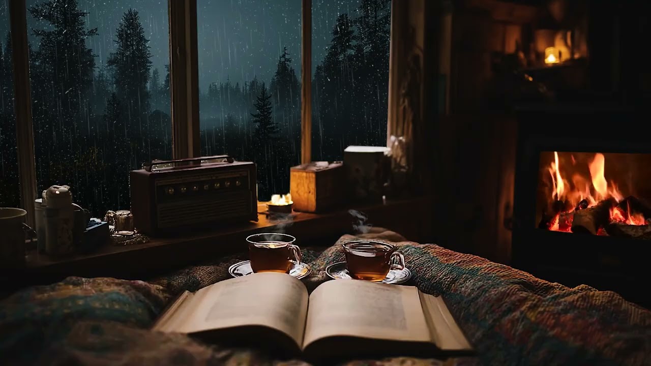 Dark Forest Rainstorm 🌧️ Hidden Cabin for Deep Sleep Ambience & Relaxation
