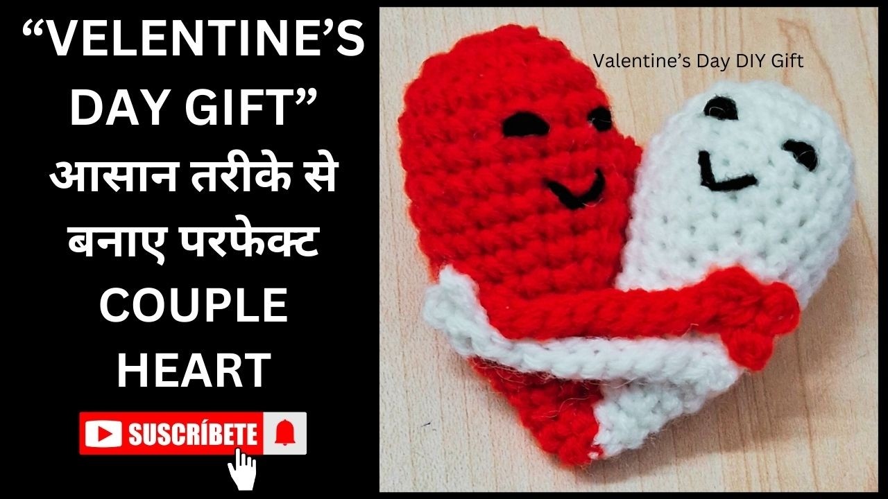Crochet Couple Heart Keychain Minutes! 💖 #trending #heart #couple #keychain #velentine