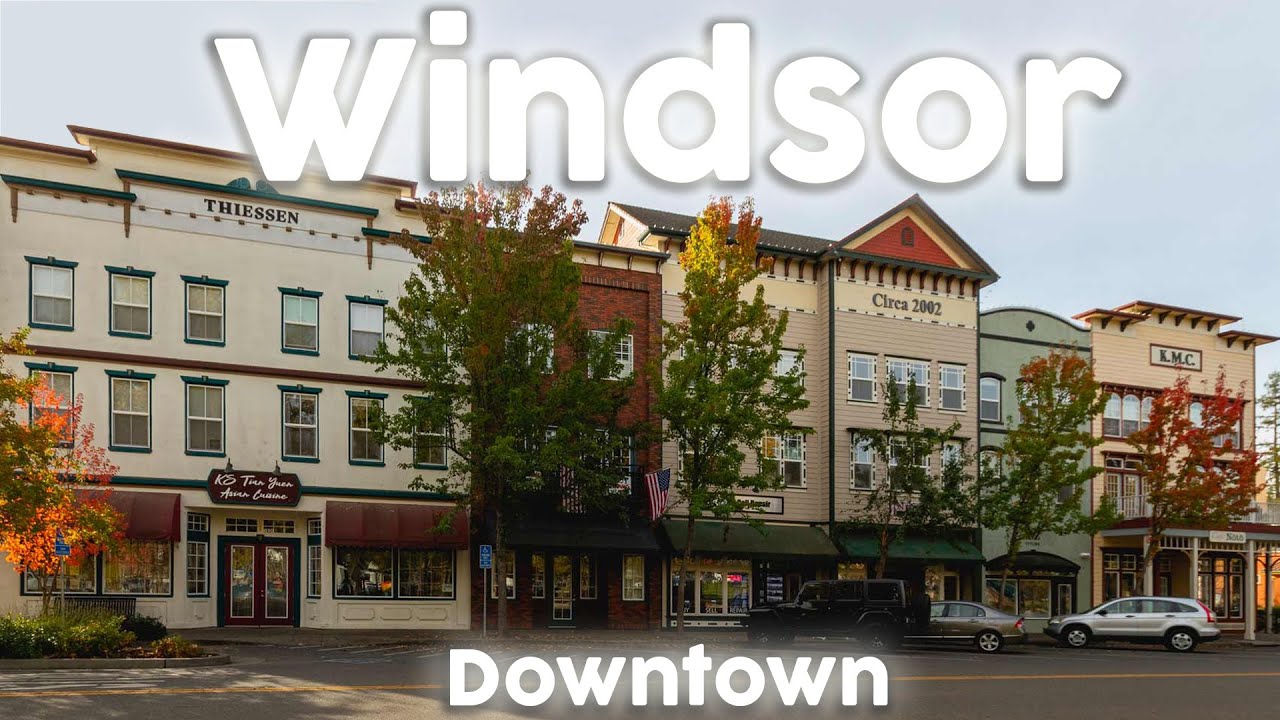 Walking tour of downtown Windsor California USA | Food Trucks and concert | 4K