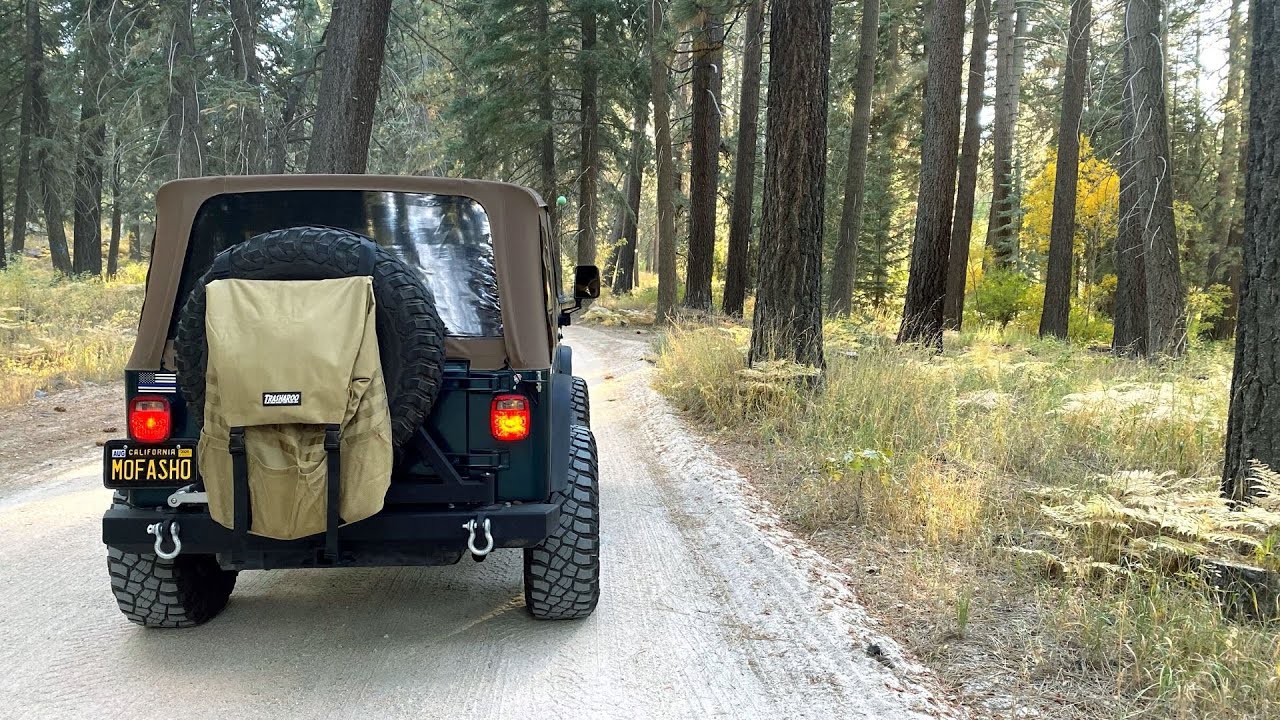 Camping at Big Bear lake in my Jeep Wrangler TJ