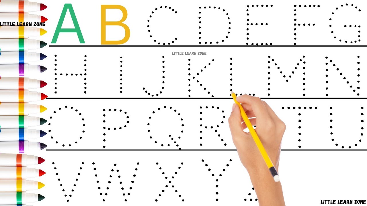 Alphabet, ABCD, abc coloring, abc song, Learn Capital  to Z abc dot collection for colors with kids 